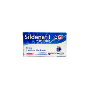 SILDENAFIL 50 MG CAJA X 2 TABLETAS MASTICABLES AG